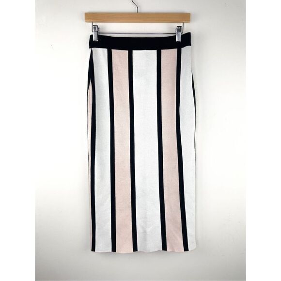 Endless Rose Bodycon Striped Colorblock Skirt Size M - Picture 1 of 6